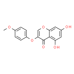 ChemSpider 2D Image | 5,7-Dihydroxy-3-(4-methoxyphenoxy)-4H-chromen-4-one | C16H12O6