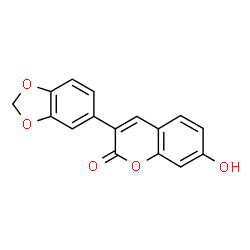 ChemSpider 2D Image | 3-(1,3-Benzodioxol-5-yl)-7-hydroxy-2H-chromen-2-one | C16H10O5