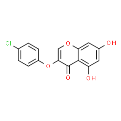 ChemSpider 2D Image | 3-(4-Chlorophenoxy)-5,7-dihydroxy-4H-chromen-4-one | C15H9ClO5