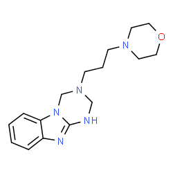 ChemSpider 2D Image | 3-[3-(4-Morpholinyl)propyl]-1,2,3,4-tetrahydro[1,3,5]triazino[1,2-a]benzimidazole | C16H23N5O