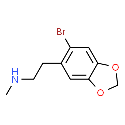 ChemSpider 2D Image | 2-(6-Bromo-1,3-benzodioxol-5-yl)-N-methylethanamine | C10H12BrNO2