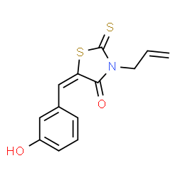 ChemSpider 2D Image | (5E)-3-Allyl-5-(3-hydroxybenzylidene)-2-thioxo-1,3-thiazolidin-4-one | C13H11NO2S2