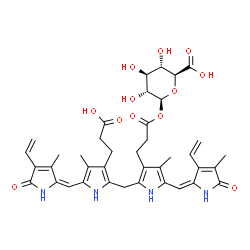 ChemSpider 2D Image | mono(glucosyluronic acid)bilirubin | C39H44N4O12