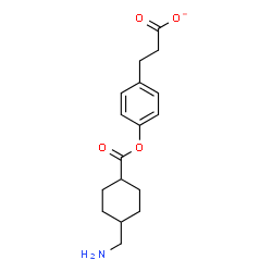 ChemSpider 2D Image | 3-[4-({[4-(Aminomethyl)cyclohexyl]carbonyl}oxy)phenyl]propanoate | C17H22NO4