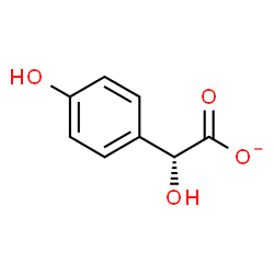 ChemSpider 2D Image | (2R)-Hydroxy(4-hydroxyphenyl)acetate | C8H7O4