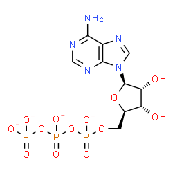 ChemSpider 2D Image | 5'-O-({[(Phosphonatooxy)phosphinato]oxy}phosphinato)adenosine | C10H12N5O13P3