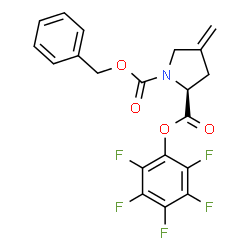ChemSpider 2D Image | 1-Benzyl 2-(pentafluorophenyl) (2S)-4-methylene-1,2-pyrrolidinedicarboxylate | C20H14F5NO4