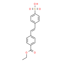 ChemSpider 2D Image | 4-{(E)-2-[4-(Ethoxycarbonyl)phenyl]vinyl}benzenesulfonic acid | C17H16O5S
