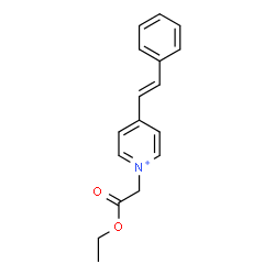 ChemSpider 2D Image | 1-(2-Ethoxy-2-oxoethyl)-4-[(E)-2-phenylvinyl]pyridinium | C17H18NO2