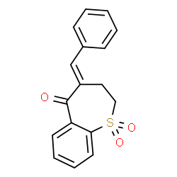 ChemSpider 2D Image | (4E)-4-Benzylidene-3,4-dihydro-1-benzothiepin-5(2H)-one 1,1-dioxide | C17H14O3S