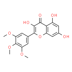 ChemSpider 2D Image | 3,5,7-Trihydroxy-2-(3,4,5-trimethoxyphenyl)-4H-chromen-4-one | C18H16O8