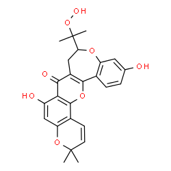 ChemSpider 2D Image | Morusin hydroperoxide | C25H24O8