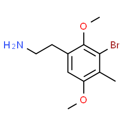 ChemSpider 2D Image | 2-(3-Bromo-2,5-dimethoxy-4-methylphenyl)ethanamine | C11H16BrNO2