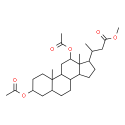 ChemSpider 2D Image | Methyl 3-(3,12-diacetoxy-10,13-dimethylhexadecahydro-1H-cyclopenta[a]phenanthren-17-yl)butanoate | C28H44O6