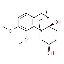 ChemSpider 2D Image | (6alpha)-3,4-Dimethoxy-17-methylmorphinan-6,14-diol | C19H27NO4
