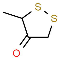 ChemSpider 2D Image | 3-Methyl-1,2-dithiolan-4-one | C4H6OS2