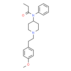 ChemSpider 2D Image | N-{1-[2-(4-Methoxyphenyl)ethyl]-4-piperidinyl}-N-phenylpropanamide | C23H30N2O2