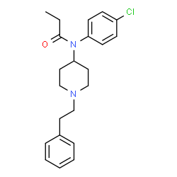 ChemSpider 2D Image | N-(4-Chlorophenyl)-N-[1-(2-phenylethyl)-4-piperidinyl]propanamide | C22H27ClN2O