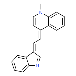 ChemSpider 2D Image | (4E)-4-[(2Z)-2-(3H-Indol-3-ylidene)ethylidene]-1-methyl-1,4-dihydroquinoline | C20H16N2