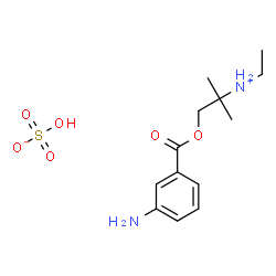 ChemSpider 2D Image | 1-[(3-Aminobenzoyl)oxy]-N-ethyl-2-methyl-2-propanaminium hydrogen sulfate | C13H22N2O6S