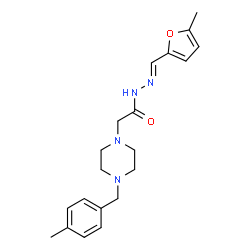 ChemSpider 2D Image | 2-[4-(4-Methylbenzyl)-1-piperazinyl]-N'-[(E)-(5-methyl-2-furyl)methylene]acetohydrazide | C20H26N4O2