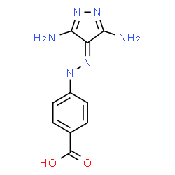 ChemSpider 2D Image | 4-[2-(3,5-Diamino-4H-pyrazol-4-ylidene)hydrazino]benzoic acid | C10H10N6O2