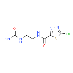 ChemSpider 2D Image | N-[2-(Carbamoylamino)ethyl]-5-chloro-1,3,4-thiadiazole-2-carboxamide | C6H8ClN5O2S