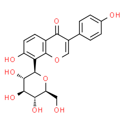 ChemSpider 2D Image | (1R)-1,5-Anhydro-1-[7-hydroxy-3-(4-hydroxyphenyl)-4-oxo-4H-chromen-8-yl]-L-glucitol | C21H20O9