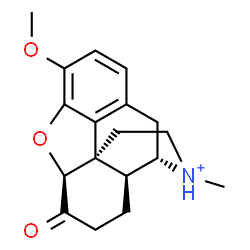 ChemSpider 2D Image | (5beta,9alpha,13alpha,14alpha)-3-Methoxy-17-methyl-6-oxo-4,5-epoxymorphinan-17-ium | C18H22NO3
