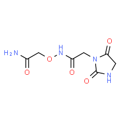 ChemSpider 2D Image | N-(2-Amino-2-oxoethoxy)-2-(2,5-dioxo-1-imidazolidinyl)acetamide | C7H10N4O5