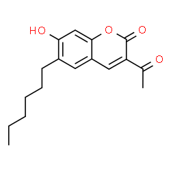 ChemSpider 2D Image | 3-Acetyl-6-hexyl-7-hydroxy-chromen-2-one | C17H20O4