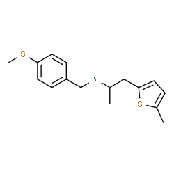 ChemSpider 2D Image | N-[4-(Methylsulfanyl)benzyl]-1-(5-methyl-2-thienyl)-2-propanamine | C16H21NS2