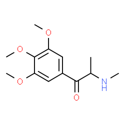 ChemSpider 2D Image | 2-(Methylamino)-1-(3,4,5-trimethoxyphenyl)-1-propanone | C13H19NO4