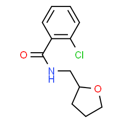 ChemSpider 2D Image | 2-Chloro-N-(tetrahydro-2-furanylmethyl)benzamide | C12H14ClNO2