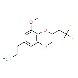 ChemSpider 2D Image | 2-[3,5-Dimethoxy-4-(3,3,3-trifluoropropoxy)phenyl]ethanamine | C13H18F3NO3
