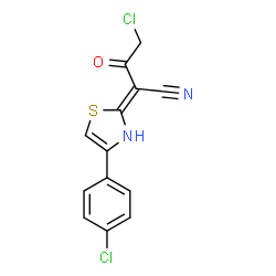 ChemSpider 2D Image | (2Z)-4-Chloro-2-[4-(4-chlorophenyl)-1,3-thiazol-2(3H)-ylidene]-3-oxobutanenitrile | C13H8Cl2N2OS