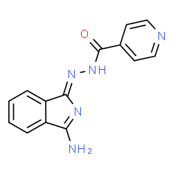 ChemSpider 2D Image | N'-[(1Z)-3-Amino-1H-isoindol-1-ylidene]isonicotinohydrazide | C14H11N5O