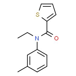ChemSpider 2D Image | N-Ethyl-N-(3-methylphenyl)-2-thiophenecarboxamide | C14H15NOS