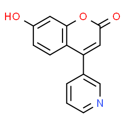 ChemSpider 2D Image | 7-Hydroxy-4-(3-pyridinyl)-2H-chromen-2-one | C14H9NO3