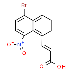 ChemSpider 2D Image | (2E)-3-(5-Bromo-8-nitro-1-naphthyl)acrylic acid | C13H8BrNO4