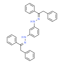ChemSpider 2D Image | (1Z,1'Z)-2,2'-(1,3-Phenylene)bis[1-(1,2-diphenylethylidene)hydrazine] | C34H30N4