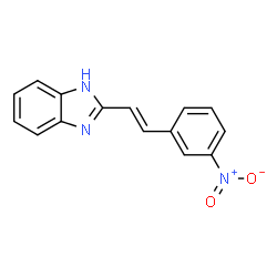 ChemSpider 2D Image | 2-[(E)-2-(3-Nitrophenyl)vinyl]-1H-benzimidazole | C15H11N3O2