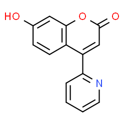 ChemSpider 2D Image | 7-Hydroxy-4-(2-pyridinyl)-2H-chromen-2-one | C14H9NO3