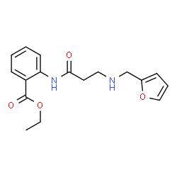 ChemSpider 2D Image | Ethyl 2-{[N-(2-furylmethyl)-beta-alanyl]amino}benzoate | C17H20N2O4