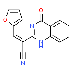 ChemSpider 2D Image | (2Z)-3-(2-Furyl)-2-(4-oxo-1,4-dihydro-2-quinazolinyl)acrylonitrile | C15H9N3O2