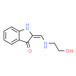 ChemSpider 2D Image | (2E)-2-{[(2-Hydroxyethyl)amino]methylene}-1,2-dihydro-3H-indol-3-one | C11H12N2O2
