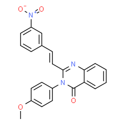 ChemSpider 2D Image | 3-(4-methoxyphenyl)-2-[(1E)-2-(3-nitrophenyl)ethenyl]quinazolin-4-one | C23H17N3O4