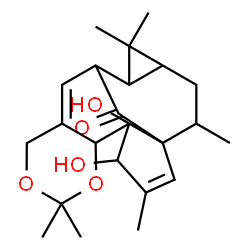 ChemSpider 2D Image | 4,5-Dihydroxy-3,8,8,15,15,18-hexamethyl-7,9-dioxapentacyclo[11.5.1.0~1,5~.0~6,11~.0~14,16~]nonadeca-2,11-dien-19-one | C23H32O5