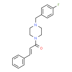 ChemSpider 2D Image | (2E)-1-[4-(4-Fluorobenzyl)-1-piperazinyl]-3-phenyl-2-propen-1-one | C20H21FN2O