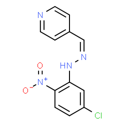 ChemSpider 2D Image | 4-{(Z)-[(5-Chloro-2-nitrophenyl)hydrazono]methyl}pyridine | C12H9ClN4O2